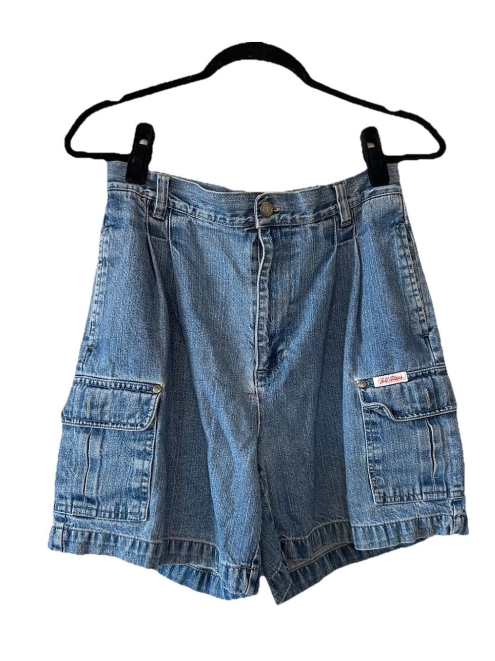 Vintage Bill Blass Denim Cargo Shorts High Rise 90s Y2K 28 S